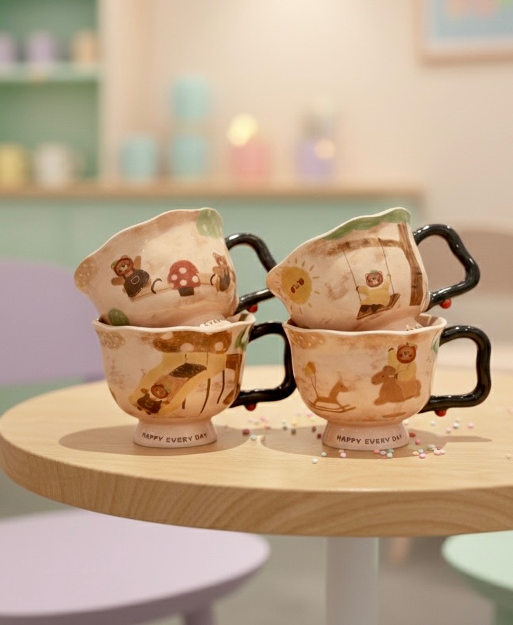 ماگ سرامیکی طرح خرس بازیگوش