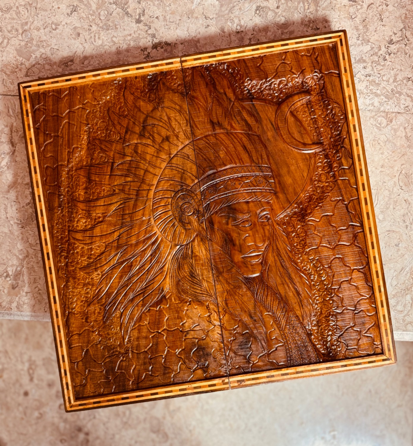 تخته نرد کنده کاری شده کلاسیک